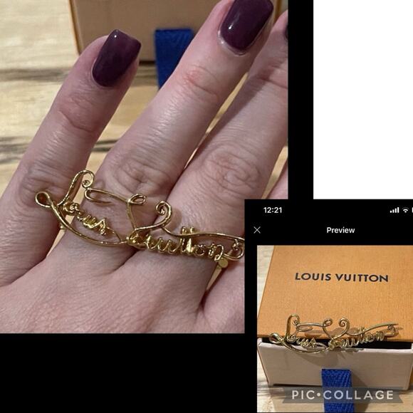 Louis Vuitton Love Affair Double Finger Ring- Not sold anywhere - Picture 1 of 10